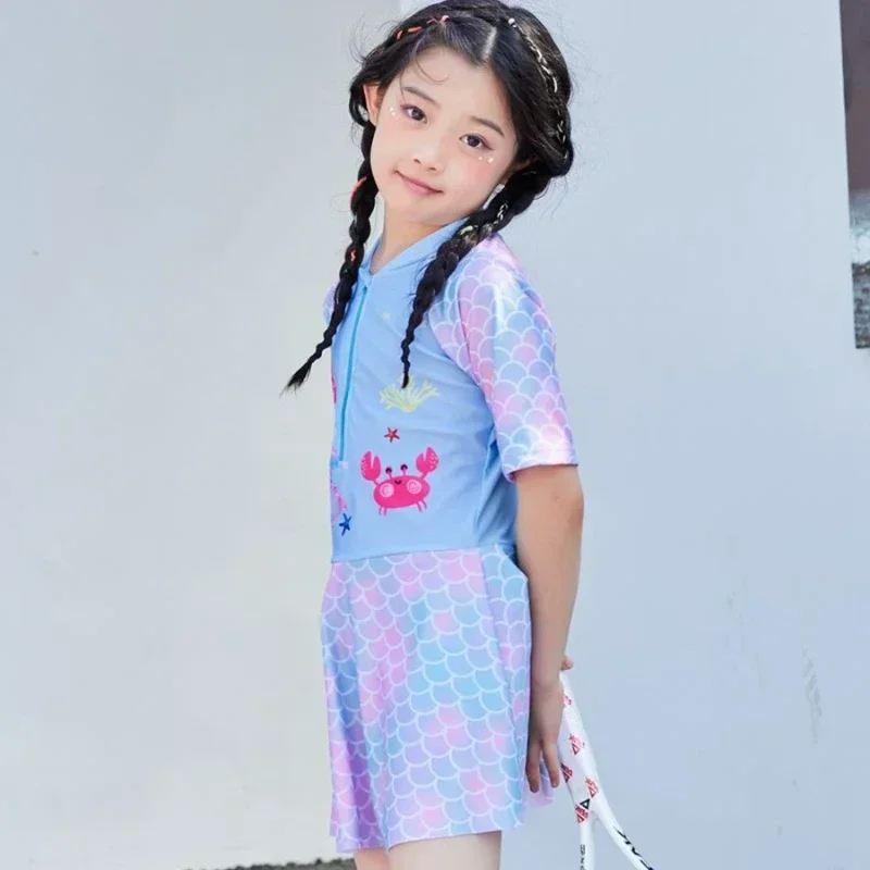 핫 용수철 원피스 수영복, 어린이 수영복, 대형, 중형, 소형, 3 사이즈, 여아, 아기, 신상
