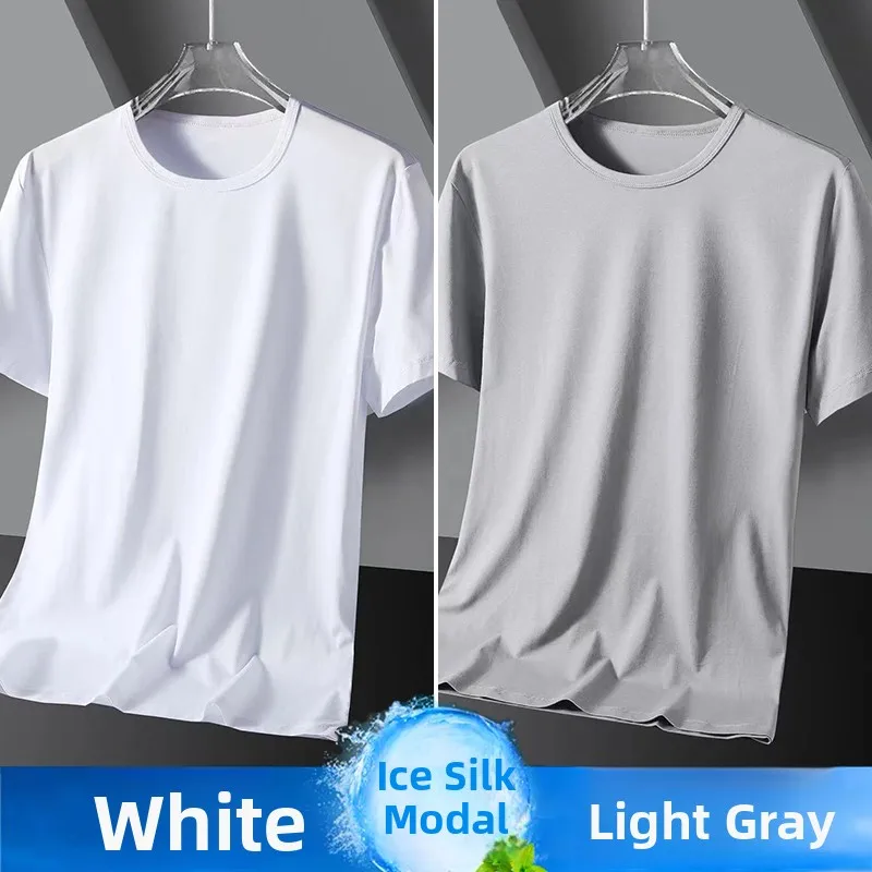 Short-sleeved gray + white [two pieces]