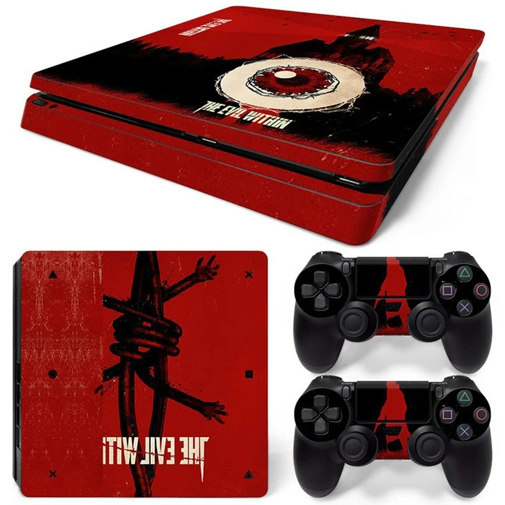 For Ps4 Slim The Evil Within Pvc Skin Vinyl Sticker Decal Cover Console Dualsense Controllers Dustproof Protective Sticker