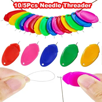 10/5Pcs Needle Threader For Sewing Plastic Wire Loop DIY Simple Needle Threader Hand Tool for Sewing Machine Sewing Crafting 1