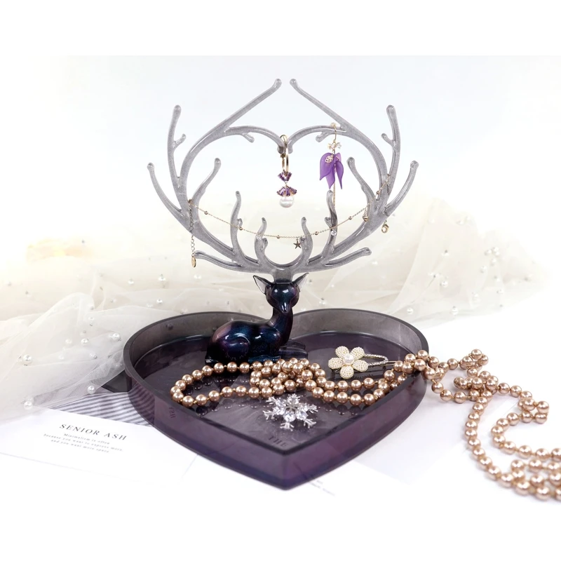 Silicone Resin Mold Epoxy Mold Deer Makeup Jewelry Display Tray Molds Storage Box Mold for DIY Resin Casting
