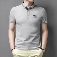 Polo décontracté à manches courtes pour hommes, haut confortable, brodé, personnalisé, mode, été 3