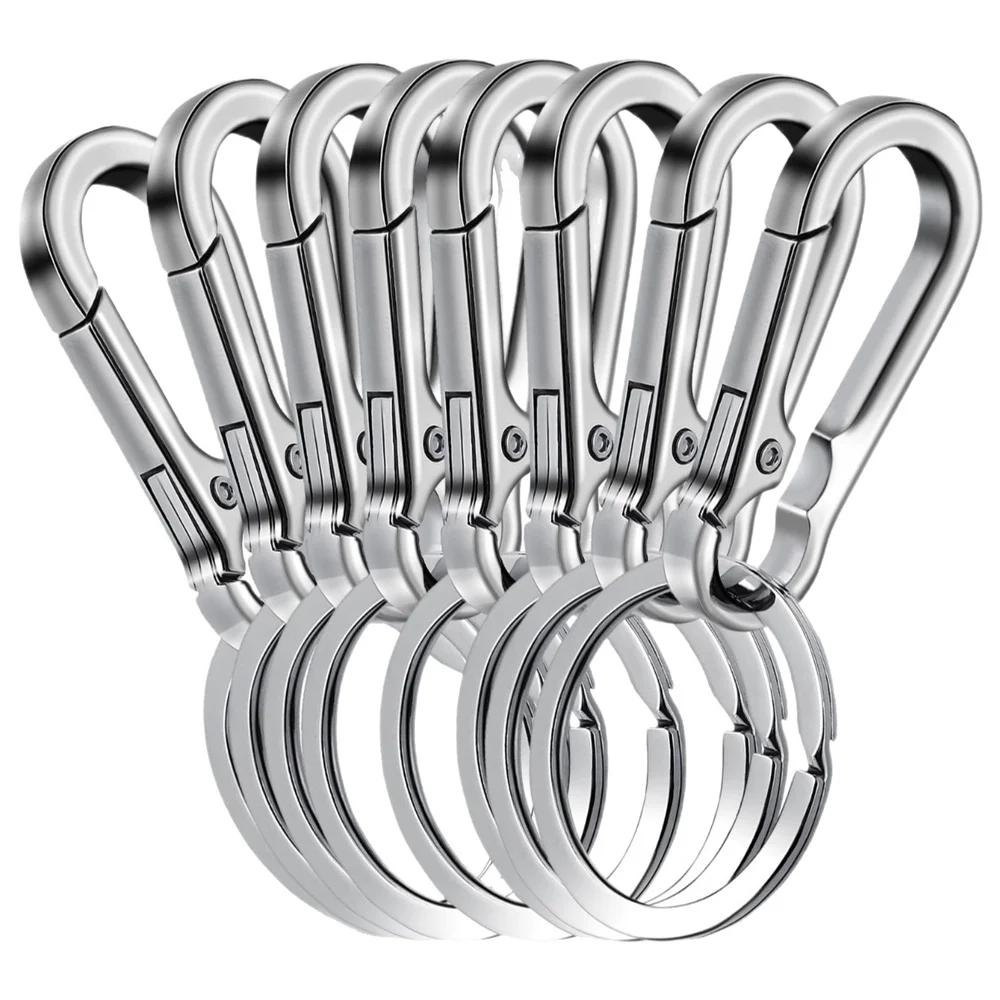 6Pcs Carabiner Clip Keychain Metal Carabiner Shape Key Ring Keyring Key Holder Clips Hook Holder Organizer for Car Keys Finder 6Pcs Carabiner Clip Keychain Metal Carabiner Shape Key Ring Keyring Key Holder Clips Hook Holder Organizer for Car Keys Finder