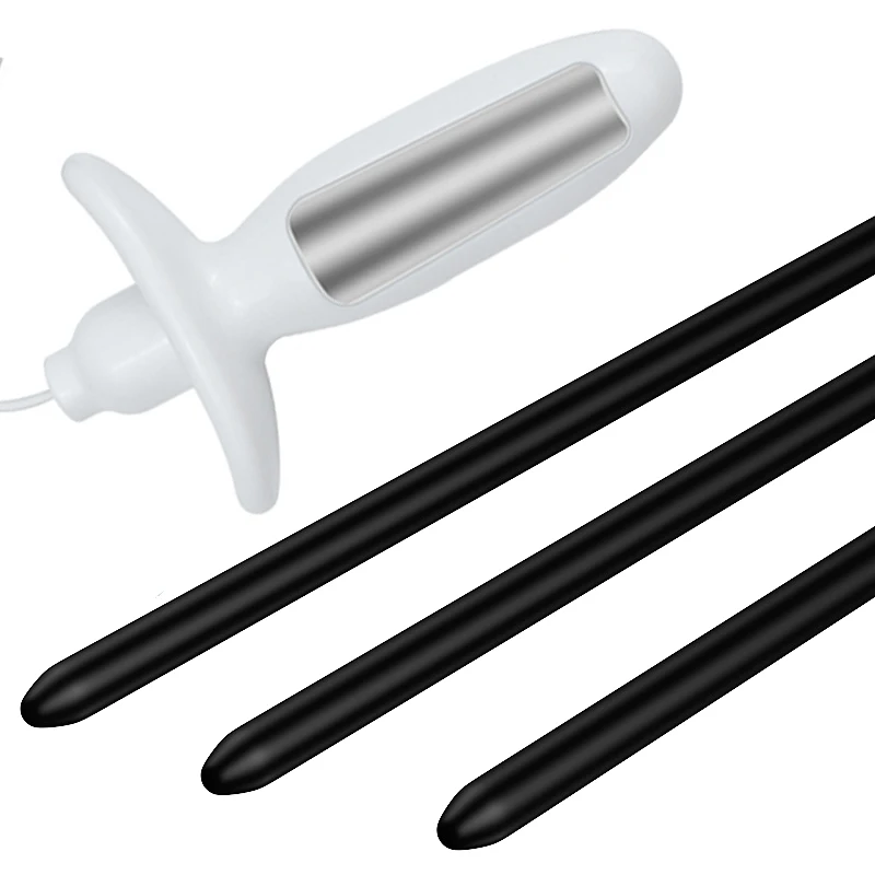 Electric Sex Toys Electric Shock Male Masturbator Penis Prostate Massage Anal Plug Super Long Urethral Sound Horse Eye Vagina Stimulator