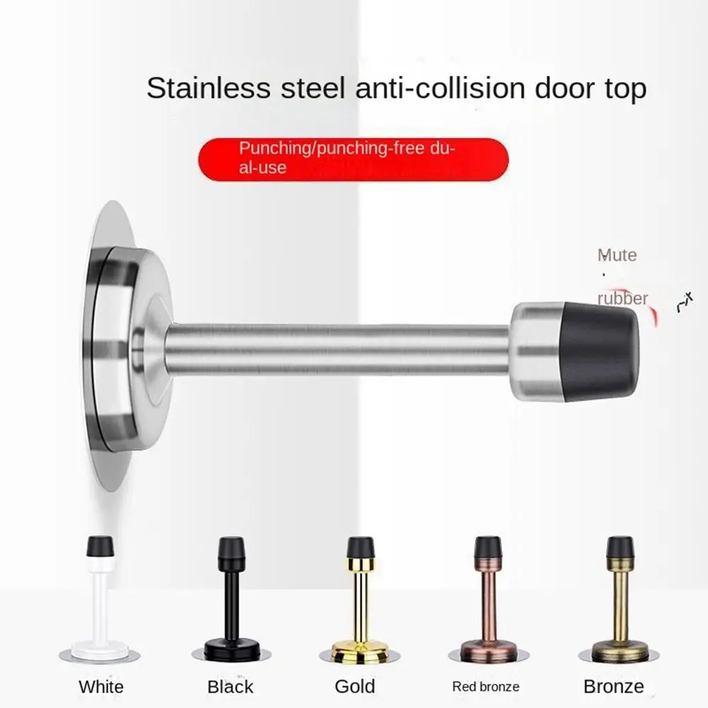 สแตนเลสสตีลทนทานประตู Wall Protector Anti-Collision ประตู CRASH Pad ฮาร์ดแวร์ตัดเสียงรบกวนผู้ถือประตูประตู 1