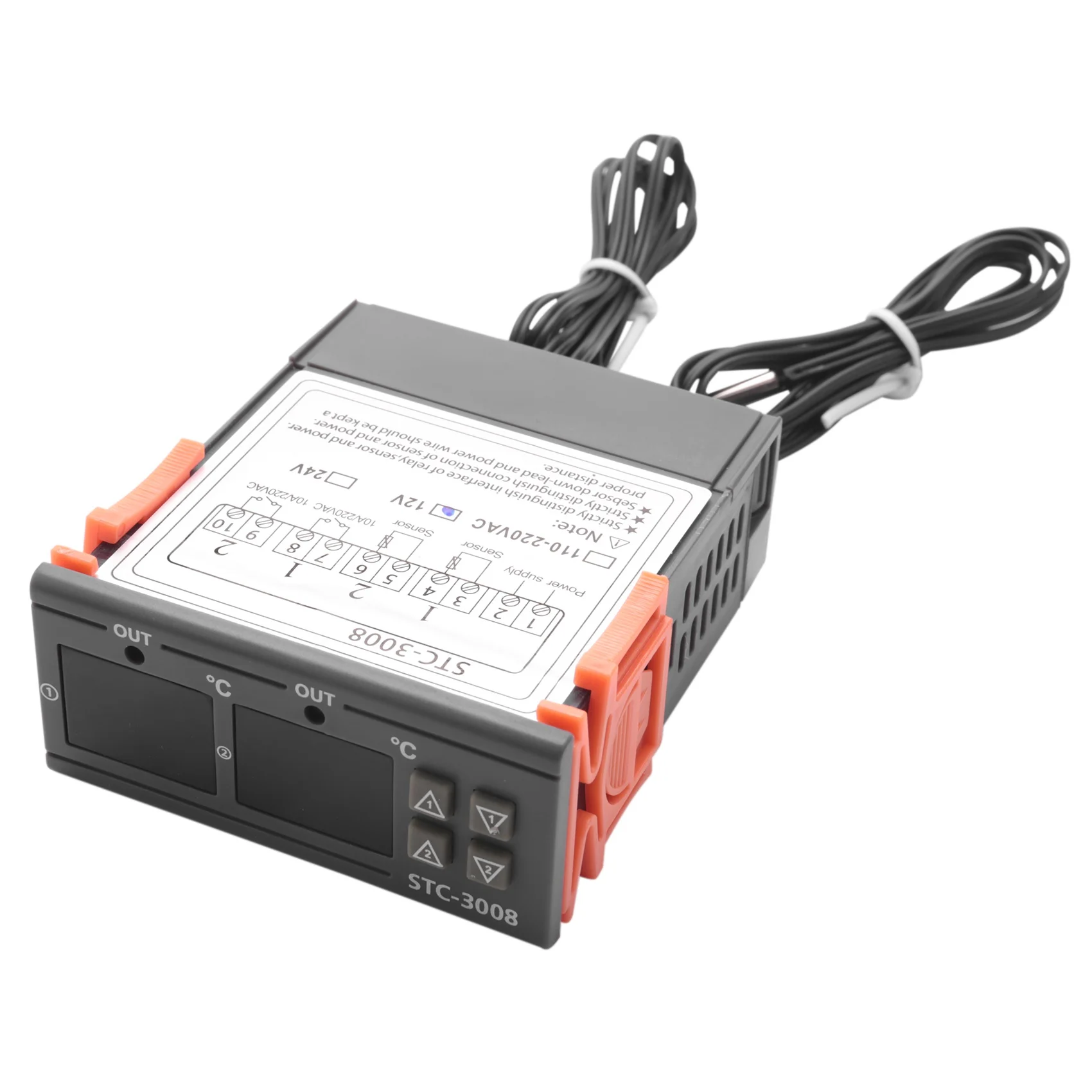 

Двойной цифровой термостат для инкубатора, дисплей, регулятор температуры 12 В