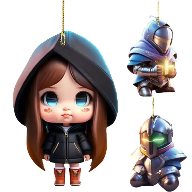 

Автомобильная подвеска заднего вида, Автомобильное Зеркало, аниме подвеска на Хэллоуин, акриловые подвески для автомобилей, аксессуары для украшения