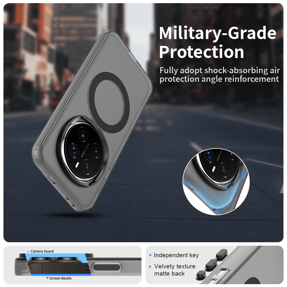 Candy Color Magnetic Wireless Charging Case - Matte Clear Cover