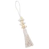 Wooden Beads Cotton Thread Shell Bohemian Hanging String Pendant Home Decor Wind Chimes Craft Tassels Farmhouse Rustic nament 6