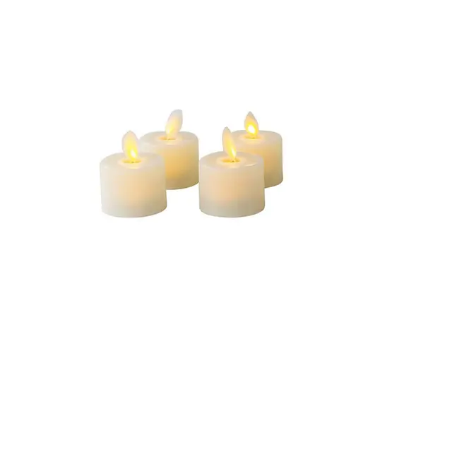 Mèche mobile sans flamme avec télécommande, fausse bougie électronique, LED, Noël réaliste, église, mariage, 4 ou 6 6