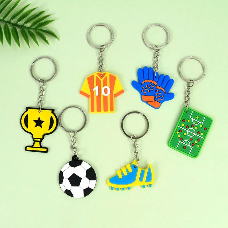 

6Pcs Football Party Gift Football Keychain Ring For Kids Birthday Party Decoration Supplies Boy Girl Favors Soccer Toy Present