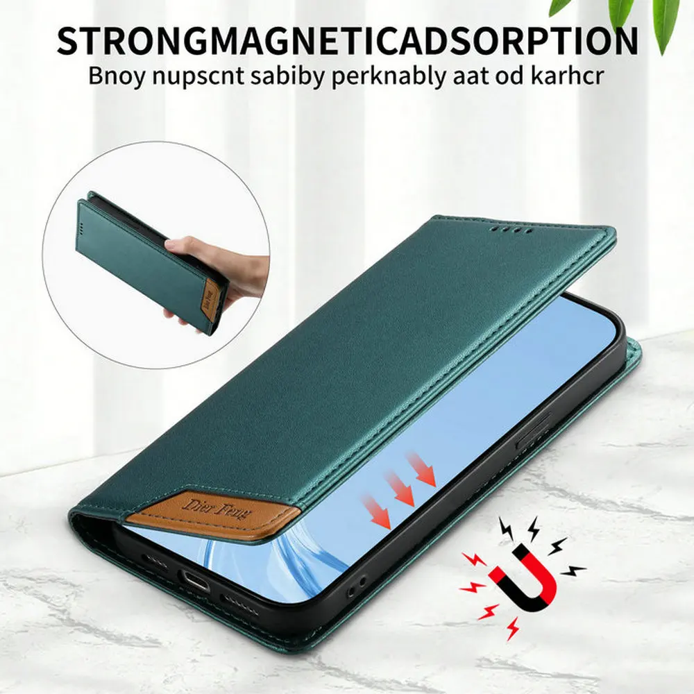 Enhanced Leather Magnetic Wallet Flip Case