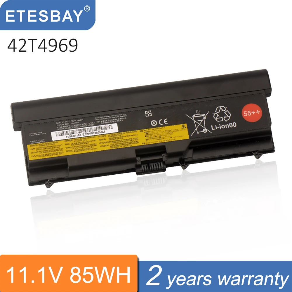 Etesbay T410 55 ++ Batteria Per Laptop Per Lenovo Thinkpad T510 T420 E40 E50 L410 L420 L421 L510 L512 L520 Sl410 Sl510 T520 57Wh/85Wh