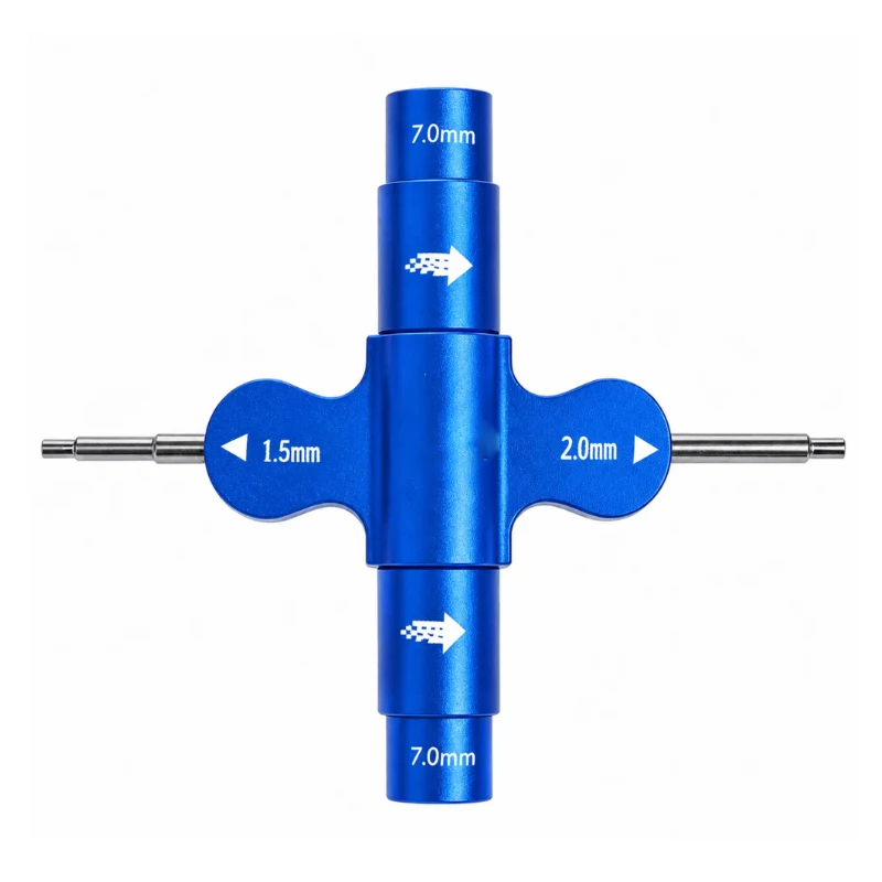 Clé hexagonale RC 7mm + 1.5/2mm tournevis - Outils réparation voiture RC