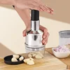 Stainless Steel Garlic Press 304 Manually Used for Ginger Onion Chili Kitchen Handheld, Cleaning Garlic Masher Slicer
