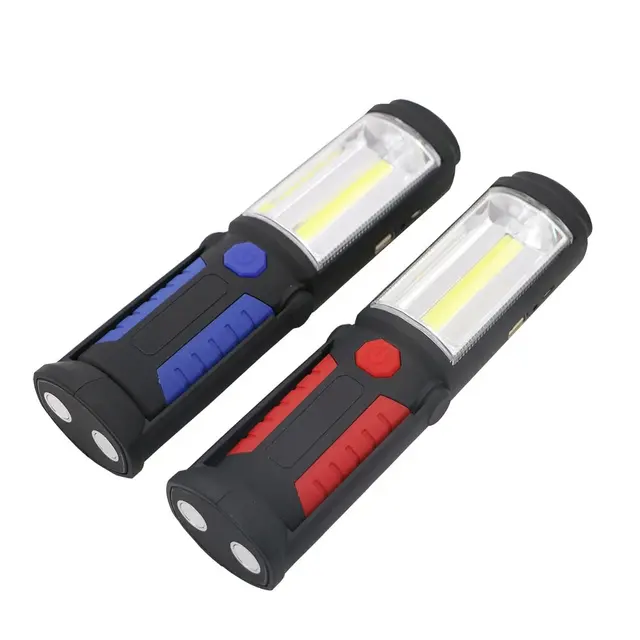 COB Working Light LED 90° Rotate Torch Flashlight Waterproof Camping Lamp Magnet USB Charge Car Repair Light Hook Lanterna