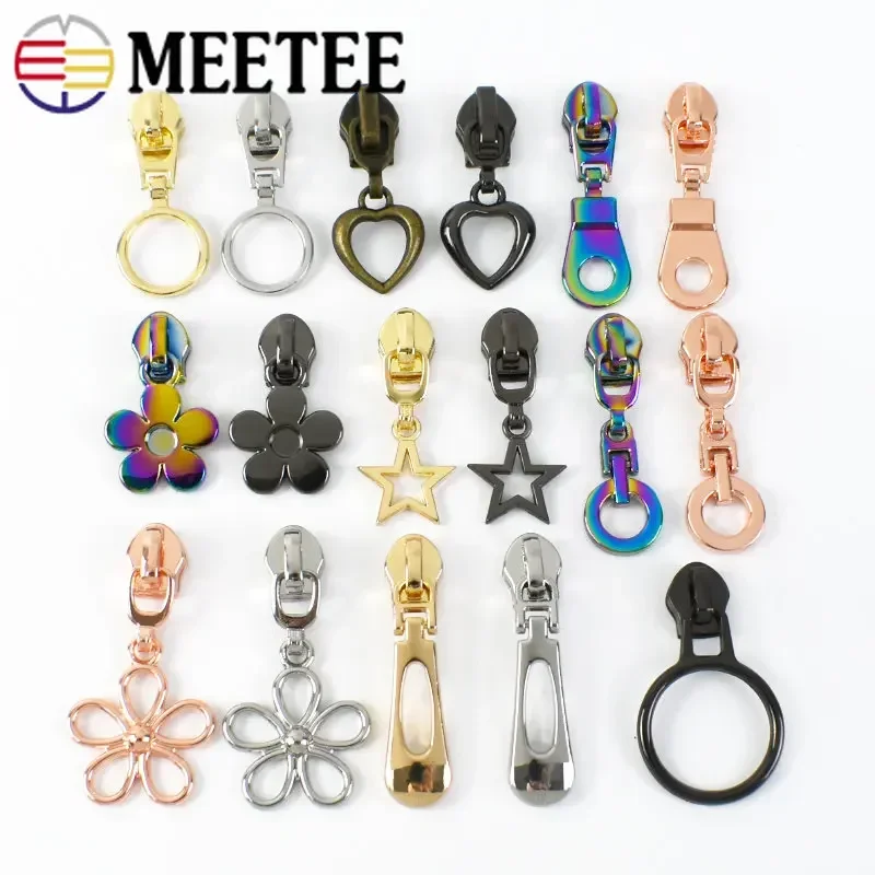 

5/10Pcs 5# Sewing Zipper Slider Heads for Nylon Zippers Tapes Bag Purse Pockets Zips Pulls Repair Kits DIY Garment Accessories