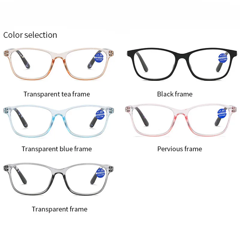 seemfly Fashion Square Printed Eyeglasses Women Men Reading Glasses Magnifier Diopter Presbyopic Reading Glasses +1.0+1.5+2-+4.0