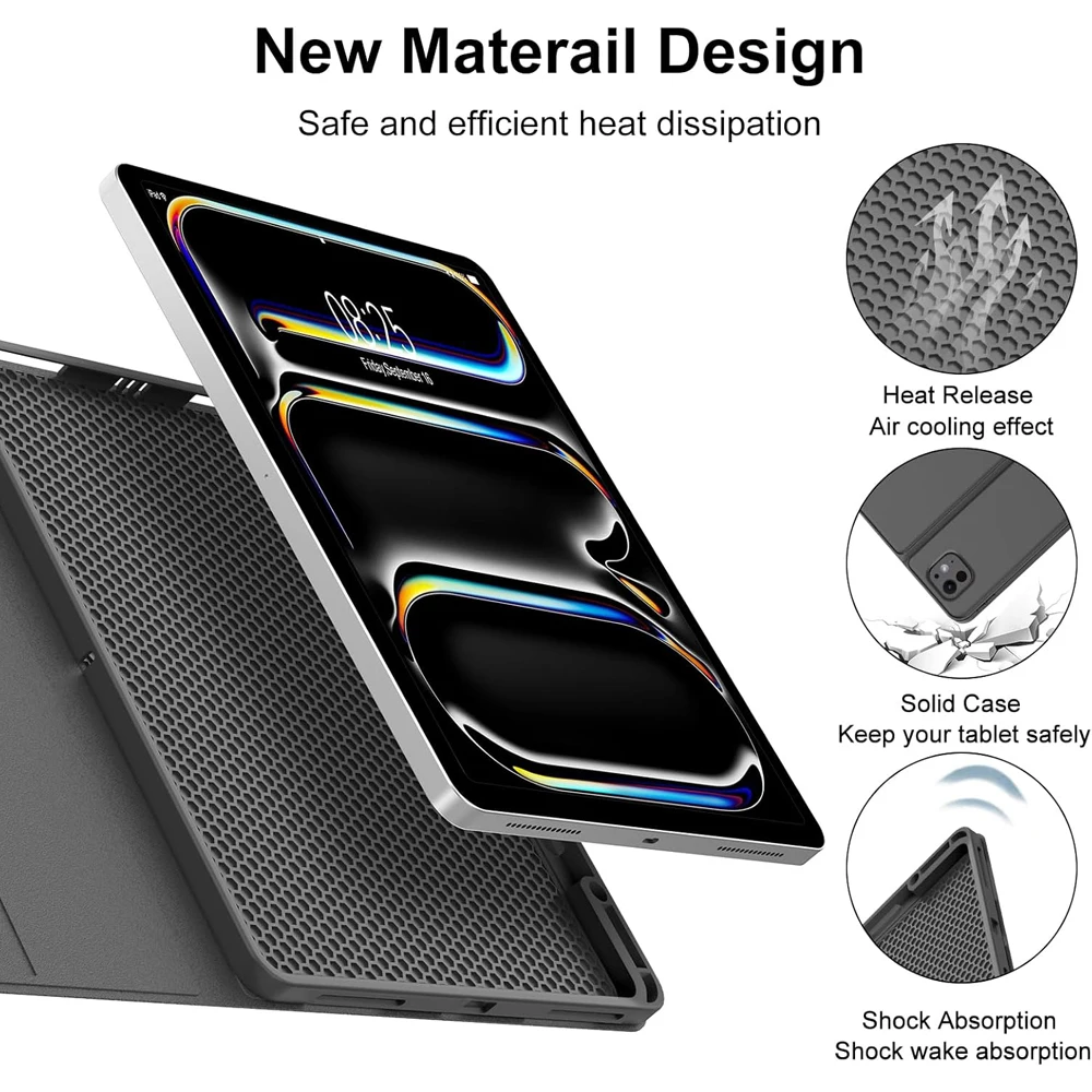 Premium Keyboard Case with Detachable Wireless Bluetooth and Pencil Holder
