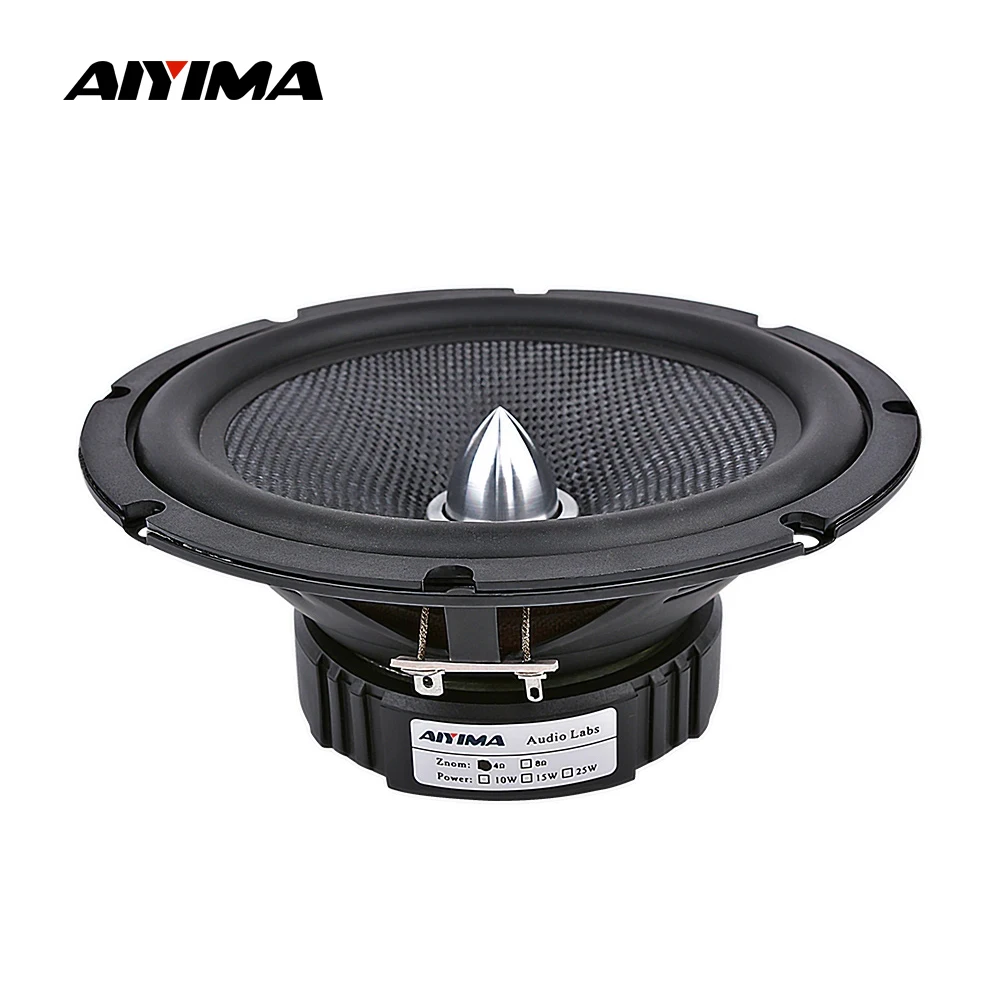 Audio Speakers 1PCS 6.5 Inch Midrange Bass Speaker Home Theater 4 8 Ohm 60W Sound Audio Speaker Glass Fiber Bullet Woofer Loudspeaker
