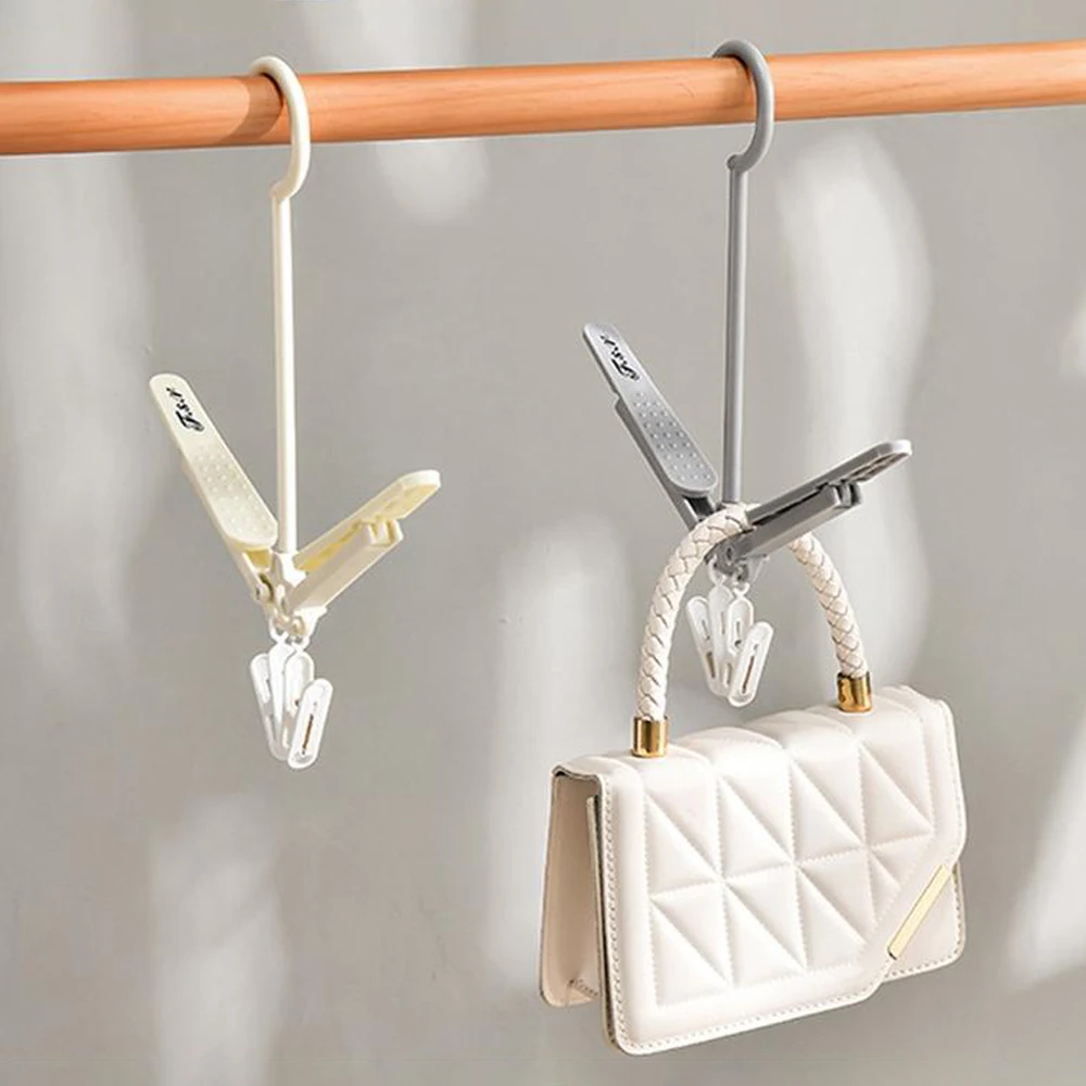 

Drying Rack Simple Design Outdoor Double Hook Travel Multi-function Hook Outdoor Storage Rack Save Space Sun Shoes Foldable