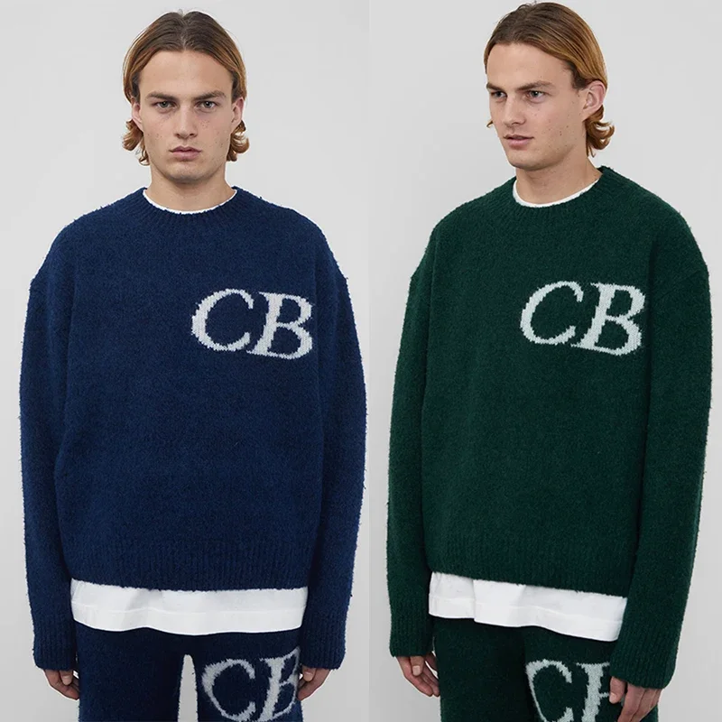 

Multicolour Cole Buxton Sweater Men Women Top Quality Classic CB Logo Jacquard Fashion Loose Knitted Sweatshirts