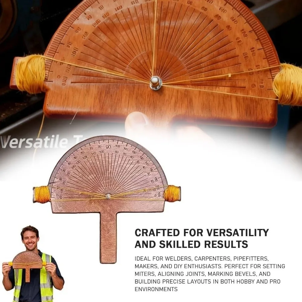 수제 정밀 각도 측정기 정확한 측정 레이저 각인 도구 나무 각도 측정기