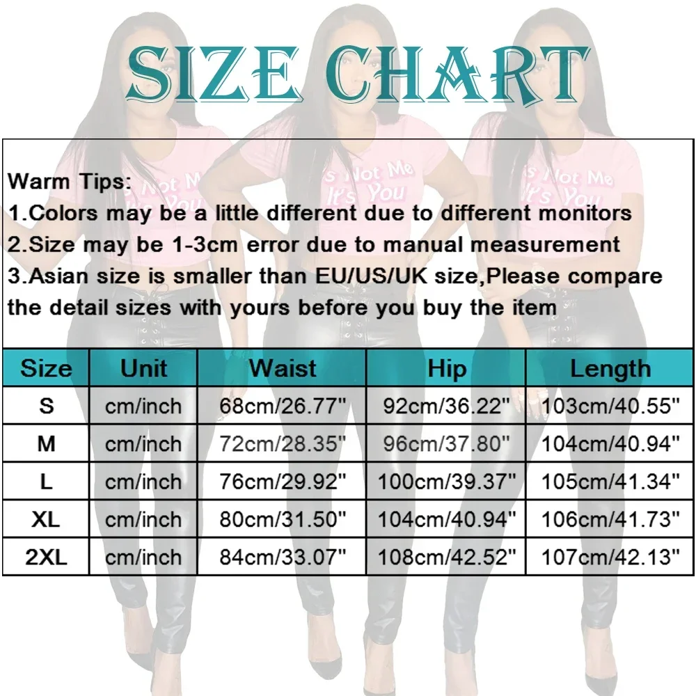 Fashion Women Lace Up Black Skinny Leather Pants Ladies Casual High Street Bandage PU Leather Trousers Female Skinny Pencil Pant