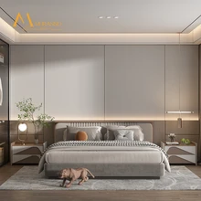  High quality light luxury modern leather bed bedroom furniture double 1.8m king size bed 