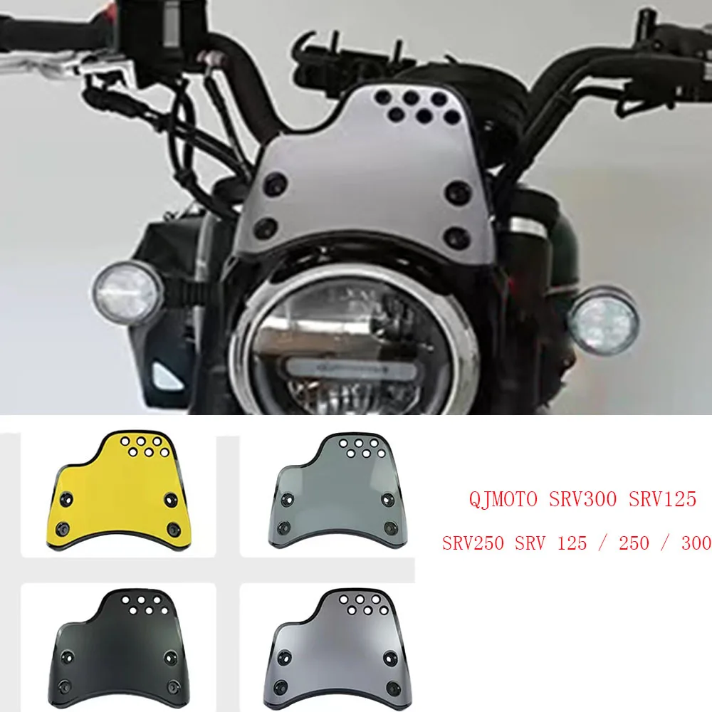 

Motorcycle Accessories Fit QJMOTO SRV300 SRV 125 Retro Style Windshield Apply For QJ MOTOR SRV300 SRV 125 SRV250 SRV 125 / 250 /