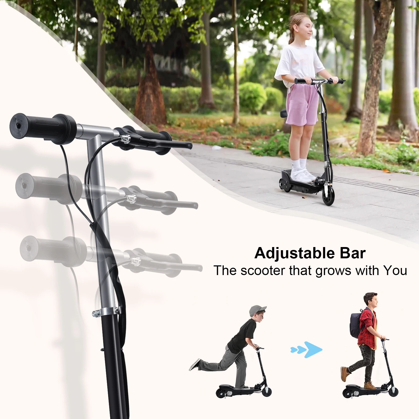 12km/h European US Warehouse Foldable 2 Wheel Portable Mobility Electric Scooter 120W