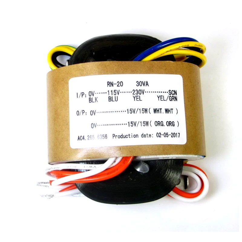 Mofi-30Va R-Core Ttransformer Dual 15V(0-15Vac,0-15Vac)