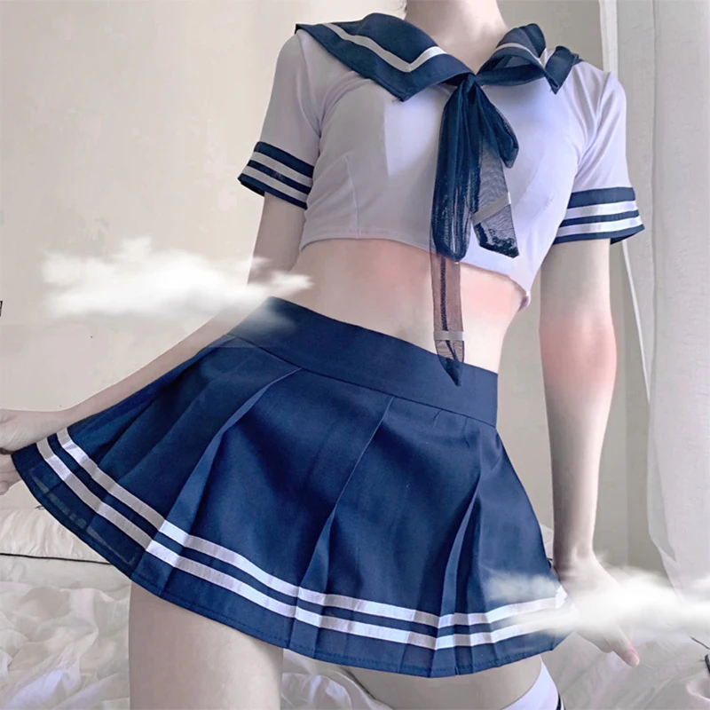Women lingerie women lingerie set women cosplay costume Women Sexy Cosplay Lingerie Student Uniform anime School Girl Erotic Costume Dress Women Miniskirt Outfit Short Top