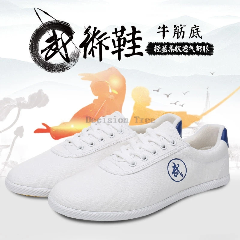 new comfortable cow muscle sole wushu shoes chinese tai chi wing chun kungfu martial art sneaker unisex classic skate shoes