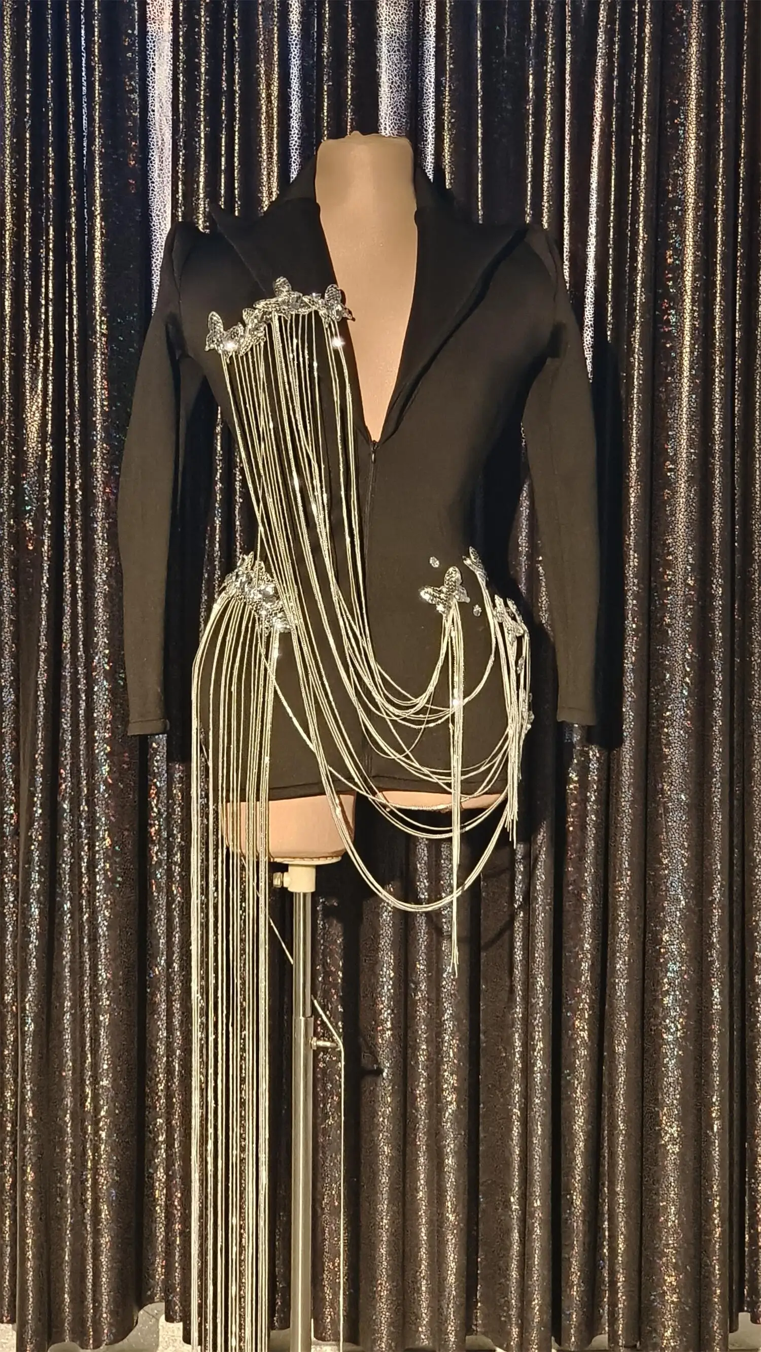 Рисунок 2 - Модная блестящая куртка с бабочкой и кисточками