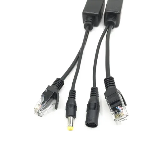 POE 케이블 패시브 파워 오버 이더넷 어댑터 분배기, RJ45 인젝터 공급 모듈, IP 카메라용, 12-48V 4