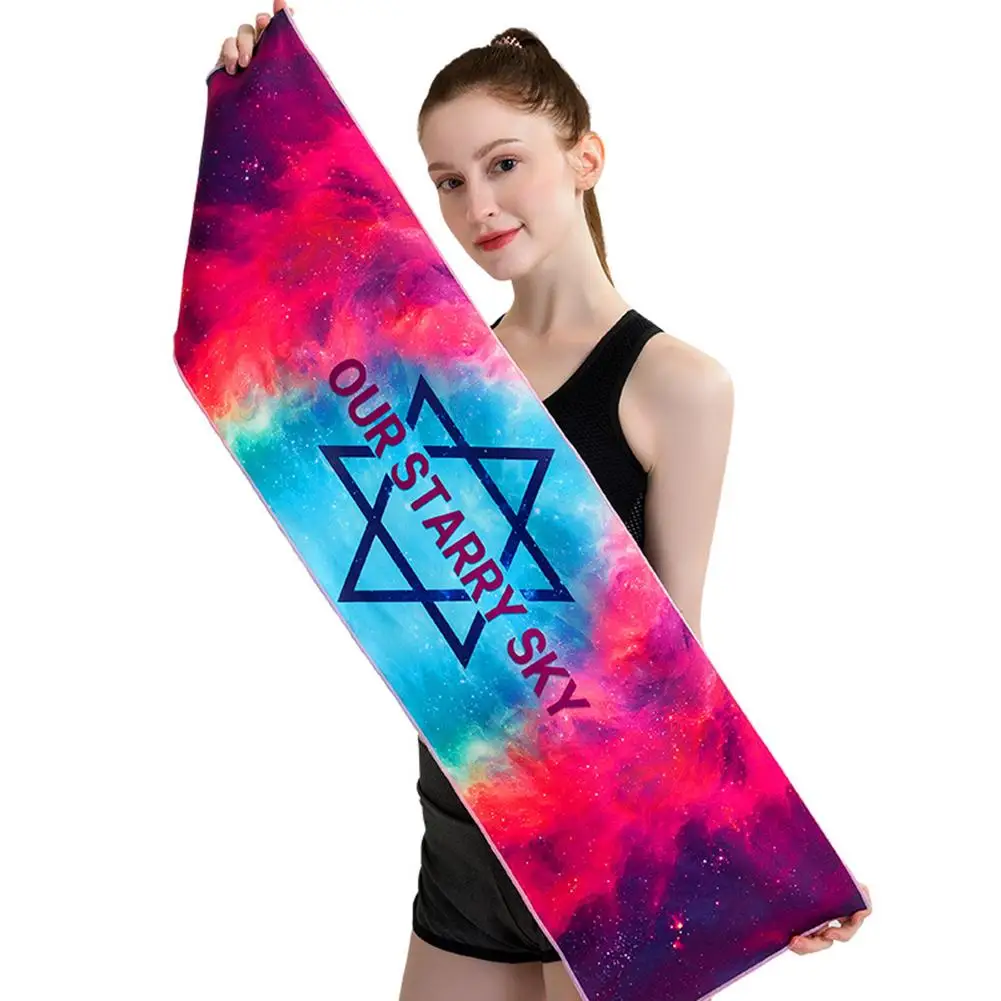 Sports Cooling Towel Printed Breathable Comfortable Quick Dry Sweat Absorption Towel For Fitness Gym Yoga