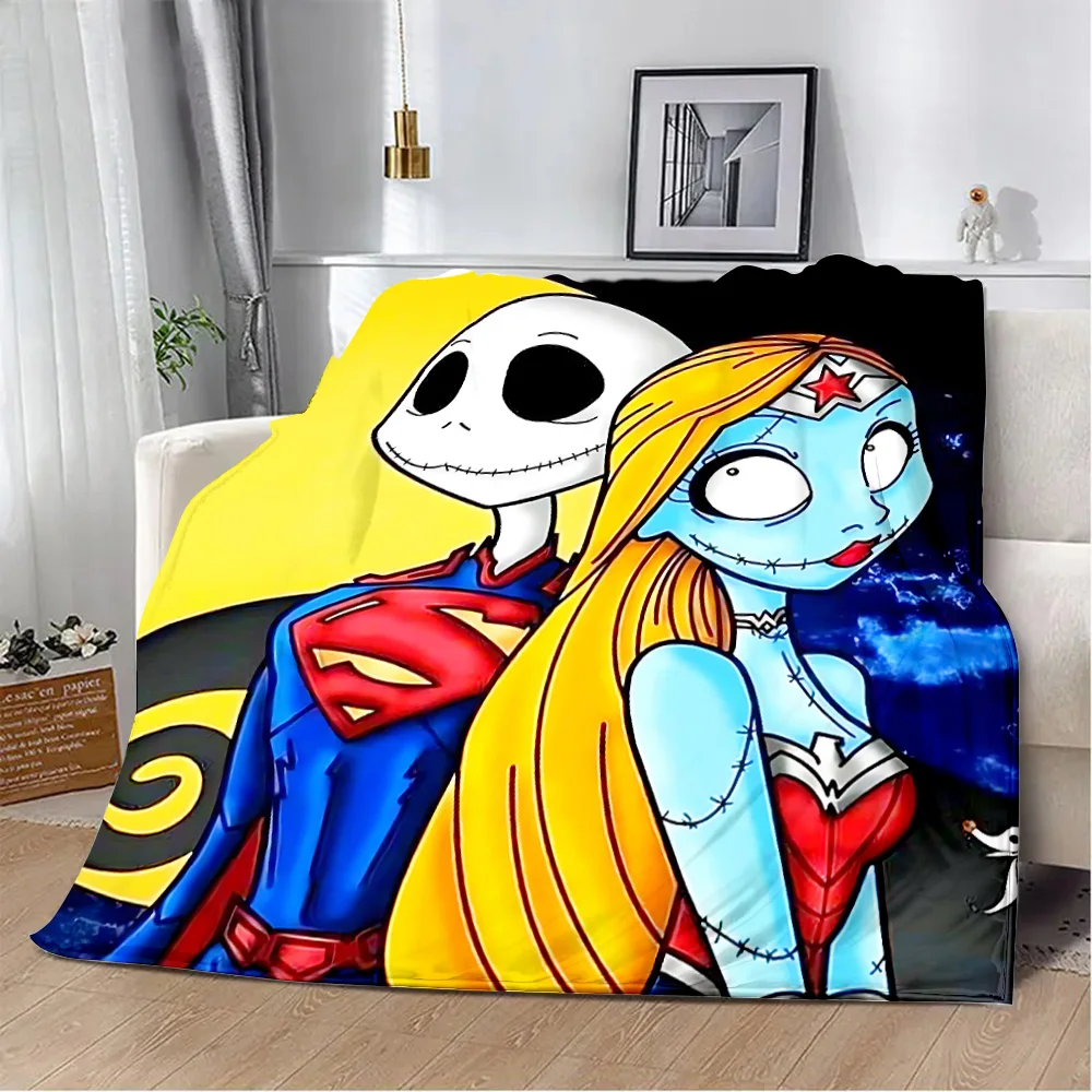 Disney Jack Skellington Cartoon Printed Blanket Picnic Blankets Warm Blanket Soft Comfortable Blanket Home Travel Birthday Gift 2