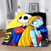 Disney Jack Skellington Cartoon Printed Blanket Picnic Blankets Warm Blanket Soft Comfortable Blanket Home Travel Birthday Gift 2