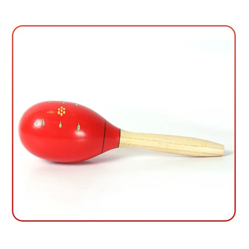 1 Pair Colour Wood Maracas Wooden Tropical Party Percussion Shakers Wooden Sand Hammer Musical Party Child Baby Shaker Toy Gift