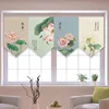 Chinese Style Lotus Zen Triangle Curtain Kitchen Bedroom Door Head Decorative Flag Curtain Bathroom Shade Curtain 2