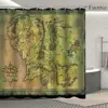 Middle Earth Map Shower Curtain Mountains Vintage Map Bathroom Curtains Treasure Map Shower Curtain Waterproof Bathroom Decor 3