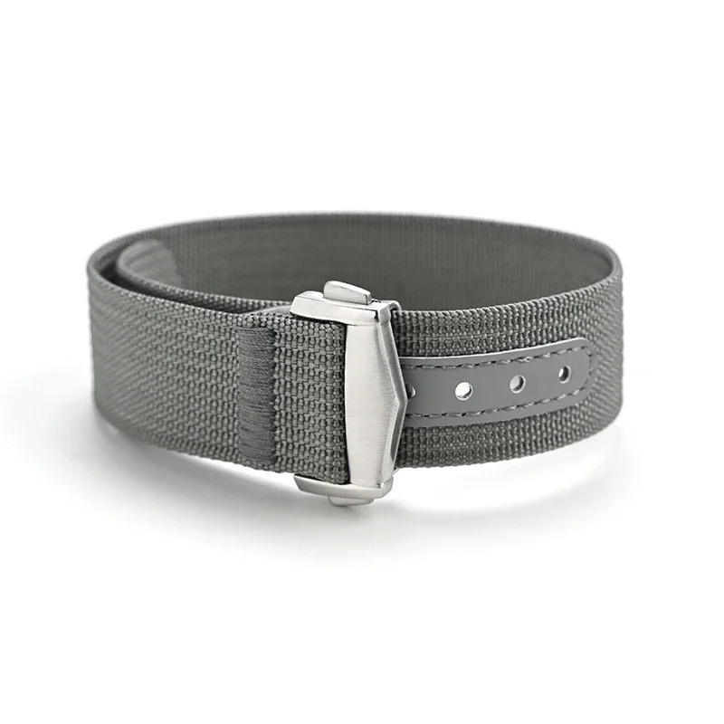 Premium Nylon Watch Strap with Waterproof Folding Buckle - 22mm Wristband Replacement