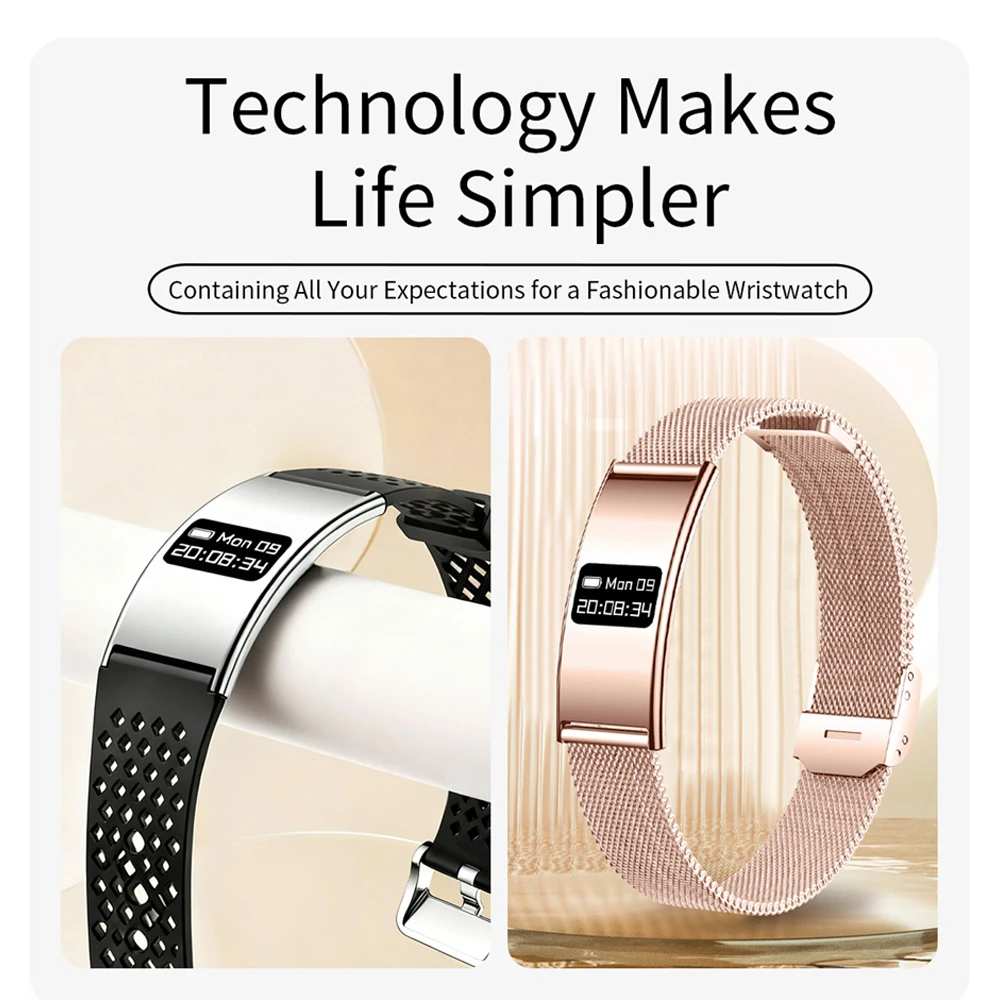 2026 새로운 스마트 팔찌 초박형 심박수 혈액 산소 수면 모니터링 방수 스마트 시계 스포츠 여성 남성 스마트 밴드