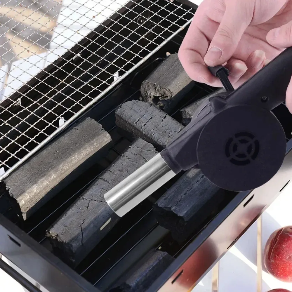 Hand Blower Barbecue Blower Household Portable Manual Blower Picnic Charcoal Combustion Fan Small Hair Dryer Outdoor Barbecue Accessories