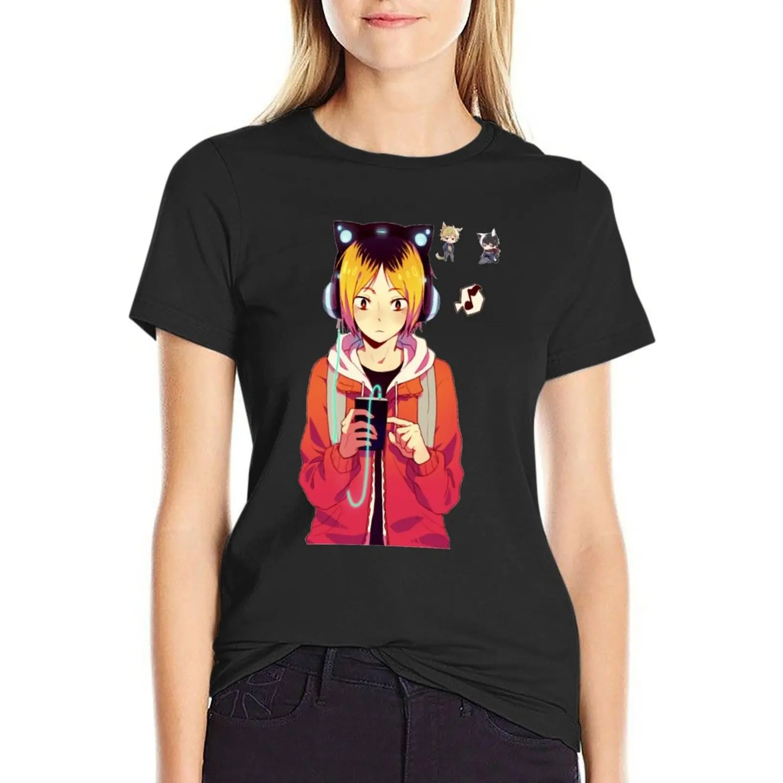 Kenma aesthetic funny T-Shirt aesthetic clothes Blouse summer tops female t-shirts for Women pack