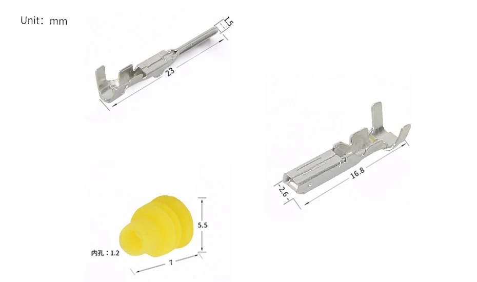 Description Picture 5 of item1 Set 1 2 3 4 5 6 Pin Super Seal AMP Electrical Connector Automotive Waterproof Xenon Lamp Male And Female Plug For Car