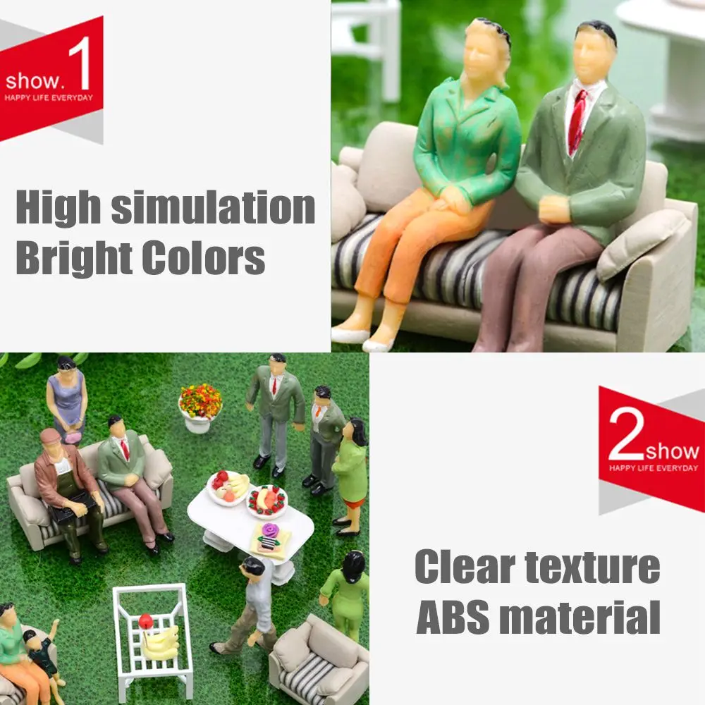10/20/25/50pcs 1:75/1:50/1:42/1:30/1:25 Scale Toy Figures Hand-made People Figures ABS Model DIY Character Building Passengers - 2