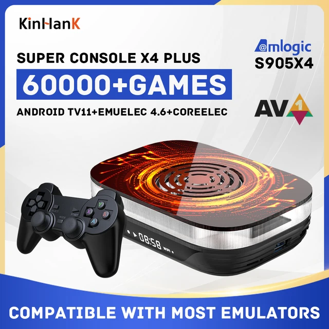 KINHANK Amlogic S905X4 Super Console X4 Plus Retro Game Console: Experience the Ultimate Gaming Adventure