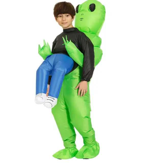 Explore the Extraterrestrial World with the Green Kids Adult ET Alien Inflatable Costume!